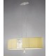 Ceiling Pendant Round with Cream Shade 5 Light Polished Chrome, Crystal - 2