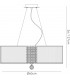 Ceiling Pendant Round with Cream Shade 5 Light Polished Chrome, Crystal - 3