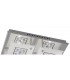 Flush Ceiling Square 4 Light Polished Chrome, Glass, Crystal - 4