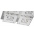 Flush Ceiling Square 4 Light Polished Chrome, Glass, Crystal - 5