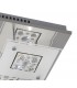 Flush Ceiling Square 4 Light Polished Chrome, Glass, Crystal - 7