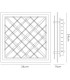 Flush Ceiling Square 2 Light Medium Polished Chrome, Glass - 3