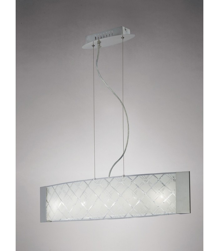 Ceiling Pendant 5 Light Polished Chrome, Glass - 2