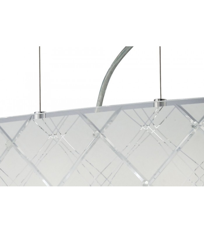 Ceiling Pendant 5 Light Polished Chrome, Glass - 6