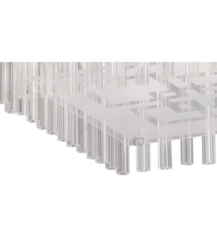 Flush Ceiling 6 Light Polished Chrome, Glass - 7
