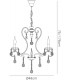 Ceiling Pendant Chandelier 3 Light Polished Chrome, Crystal - 3