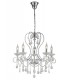 Ceiling Pendant Chandelier 5 Light Polished Chrome, Crystal - 4