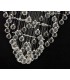 Ceiling Cluster Pendant Cone 9 Light Polished Chrome, Crystal - 6