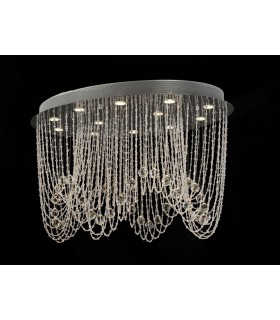 Ceiling Oval 12 Light Polished Chrome, Crystal - 2
