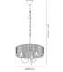 Ceiling Pendant Round 3 Light Polished Chrome, Crystal - 3