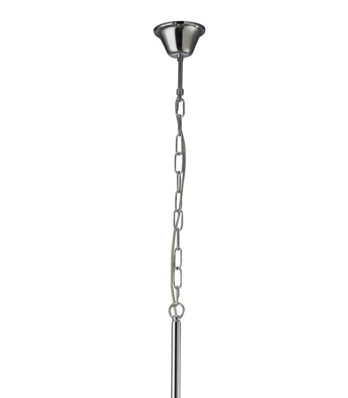 Ceiling Pendant Round 3 Light Polished Chrome, Crystal - 5