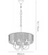 Ceiling Pendant Round 6 Light Polished Chrome, Crystal - 3