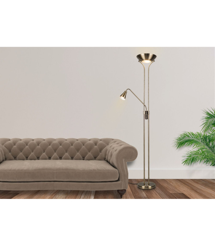 Alba Mother and Child Floor Lamp Antique Brass-2