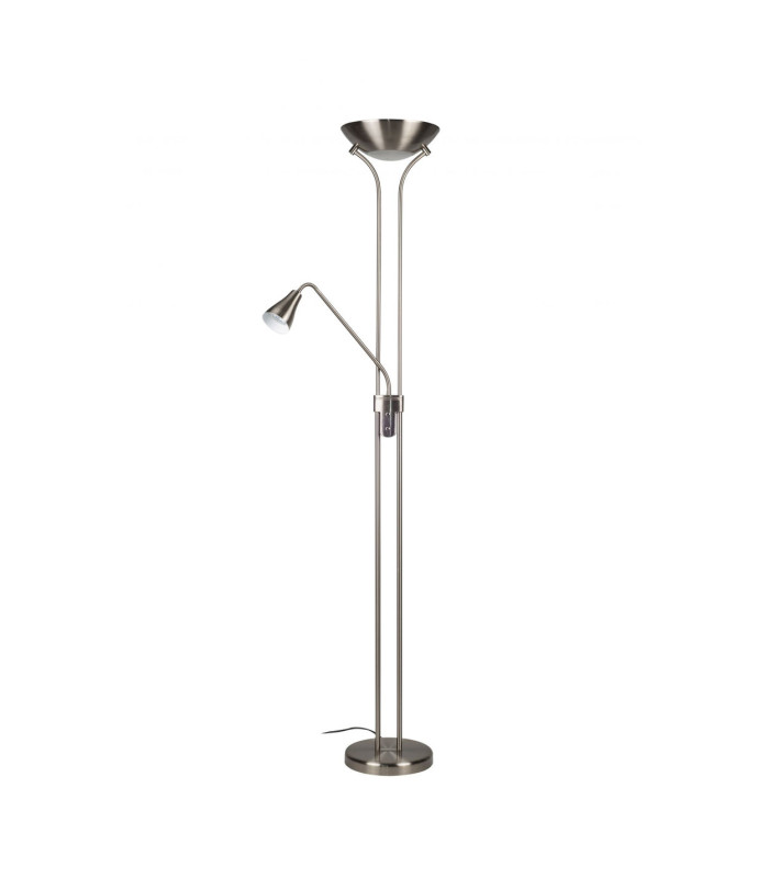 Alba Mother and Child Floor Lamp Satin Chrome-1