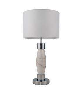 Amelia Marble Table Lamp Polished Chrome-1