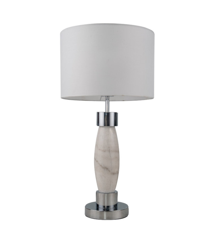 Amelia Marble Table Lamp Polished Chrome-1