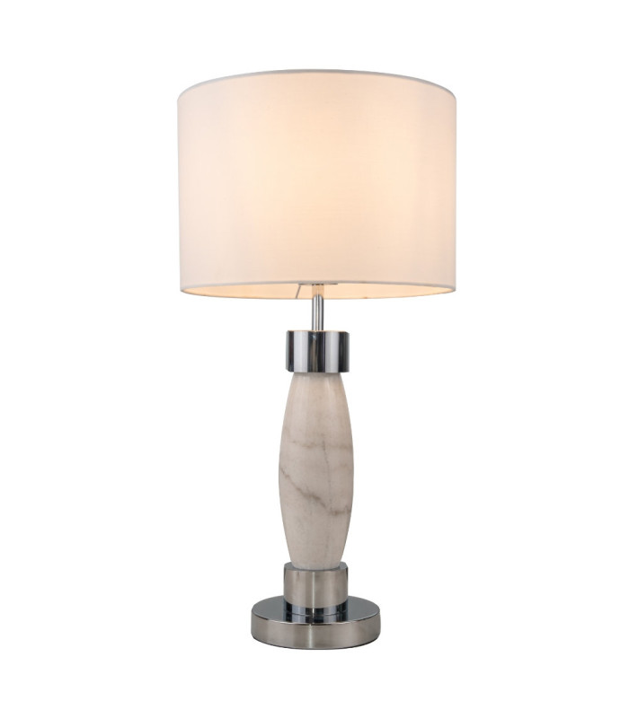 Amelia Marble Table Lamp Polished Chrome-3
