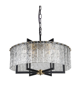 Ariana 6 Light Matt and Gold Pendant Ceiling Light Black-1