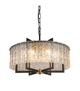 Ariana 6 Light Matt and Gold Pendant Ceiling Light Black-2