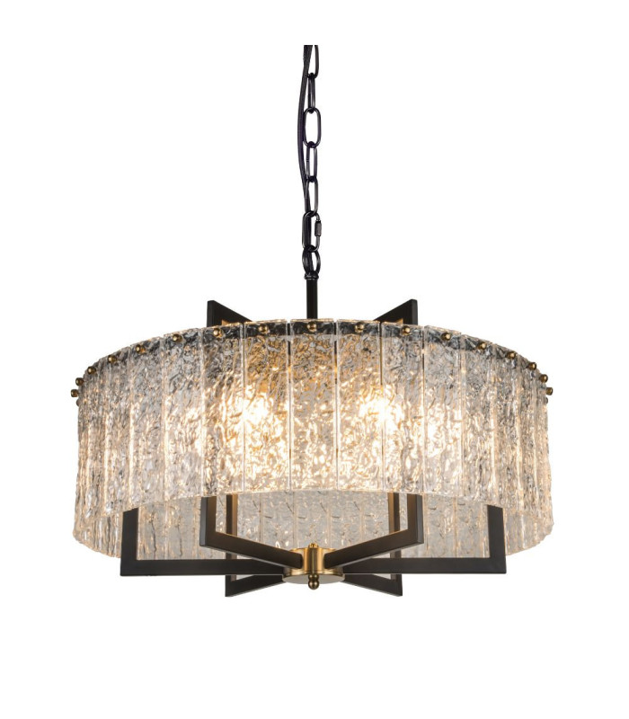Ariana 6 Light Matt and Gold Pendant Ceiling Light Black-2