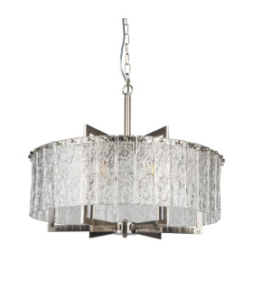 Ariana 6 Light Pendant Ceiling Light Satin Chrome-1