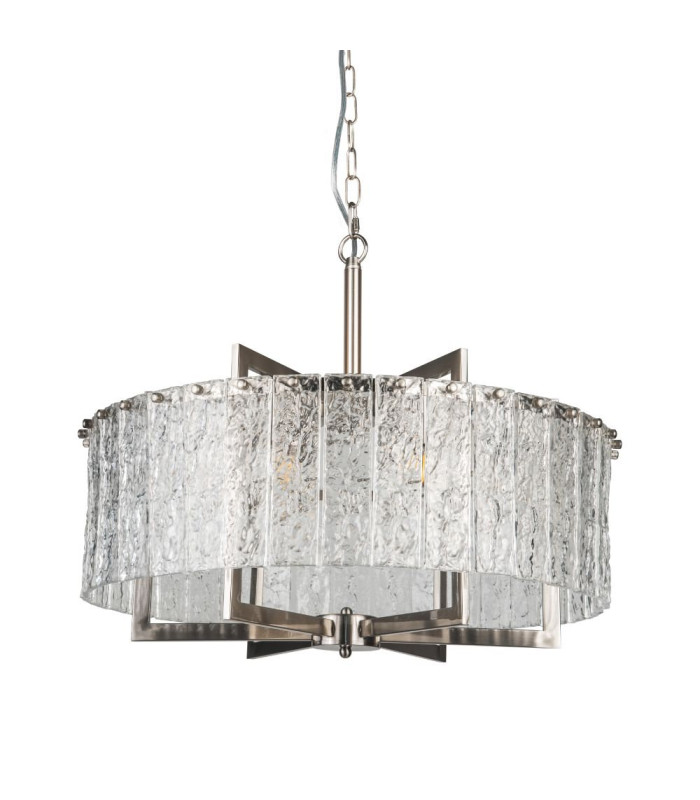 Ariana 6 Light Pendant Ceiling Light Satin Chrome-1