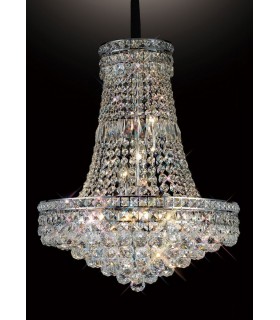 Ceiling Pendant Chandelier 14 Light Polished Chrome, Crystal - 2