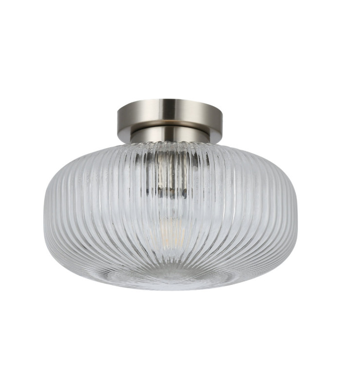 Arlo Semi Flush Light Ceiling Light Satin Chrome IP44-1