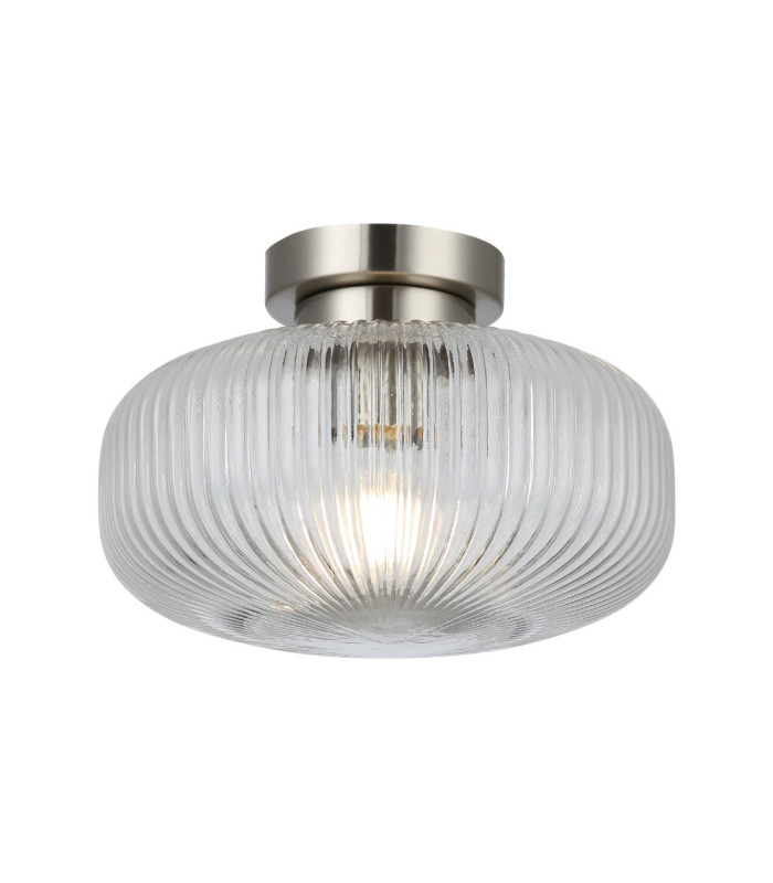 Arlo Semi Flush Light Ceiling Light Satin Chrome IP44-2