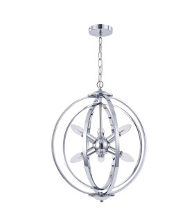 Atlas 6 Light Spherical Pendant Ceiling Light Polished Chrome-1