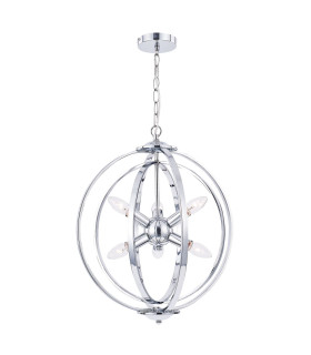 Atlas 6 Light Spherical Pendant Ceiling Light Polished Chrome-2