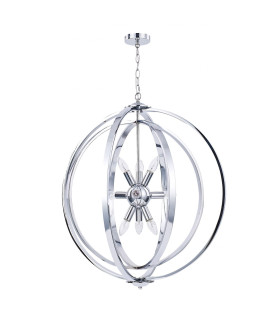 Atlas 9 Light Spherical Pendant Ceiling Light Polished Chrome-1