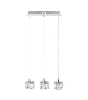 Aurora 3 Light Small Crystal Bar Pendant Ceiling Light-1