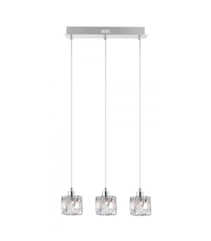 Aurora 3 Light Small Crystal Bar Pendant Ceiling Light-1