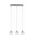 Aurora 3 Light Small Crystal Bar Pendant Ceiling Light-3