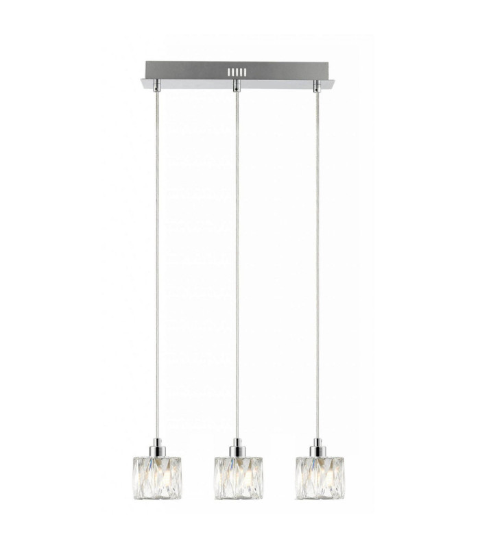 Aurora 3 Light Small Crystal Bar Pendant Ceiling Light-3