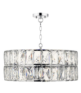 Aurora 5 Light Crystal Pendant Ceiling Light Polished Chrome-1