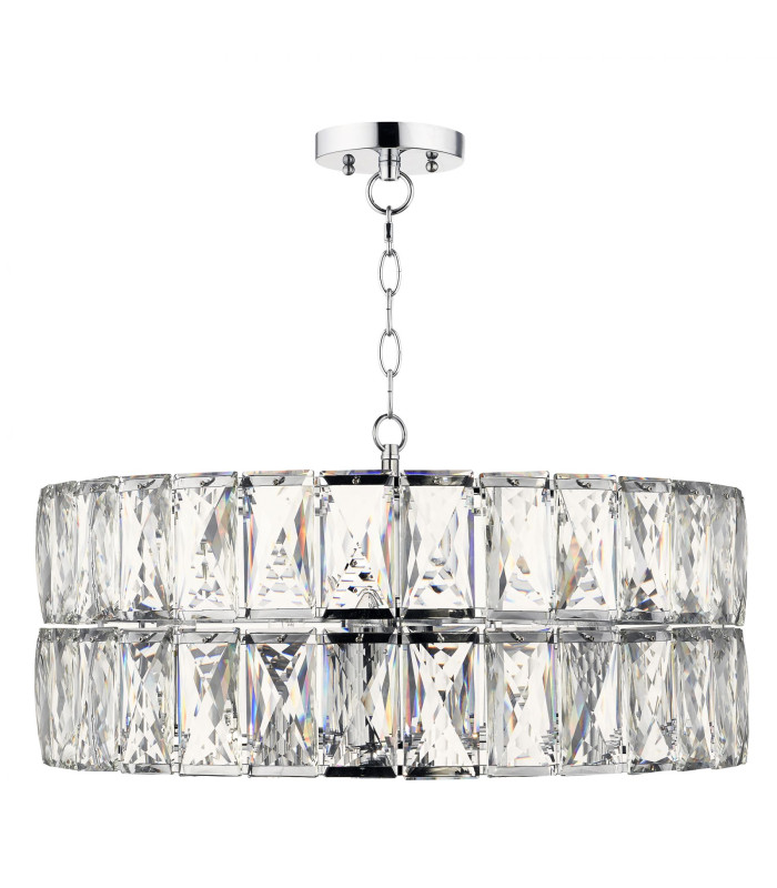 Aurora 5 Light Crystal Pendant Ceiling Light Polished Chrome-1