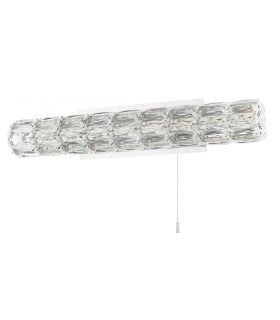 Aurora LED Crystal Bathroom Wall Light Polished Chrome IP44