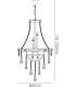 Ceiling Pendant Chandelier 13 Light Polished Chrome, Crystal - 3