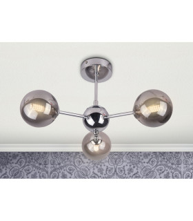 Barbara 3 Ceiling Light Semi Flush Ceiling Light Polished Chrome-2