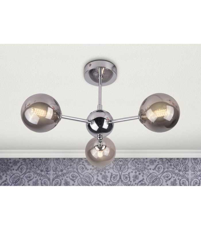 Barbara 3 Ceiling Light Semi Flush Ceiling Light Polished Chrome-2