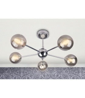 Barbara 5 Ceiling Light Semi Flush Ceiling Light Polished Chrome-2