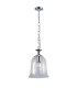 Bell Clear Glass Pendant Ceiling Light Polished Chrome-1