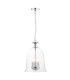Bell 3 Light Clear Glass Pendant Ceiling Light Polished Chrome-1