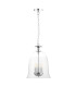 Bell 3 Light Clear Glass Pendant Ceiling Light Polished Chrome-3