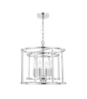 Chester 4 Light Pendant Ceiling Light Satin Chrome