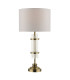 Chrysler and Crystal Table Lamp with Shade Antique Brass-1