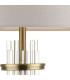 Chrysler and Crystal Table Lamp with Shade Antique Brass-3