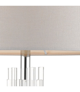Chrysler and Crystal Table Lamp with Shade Polished Chrome-2